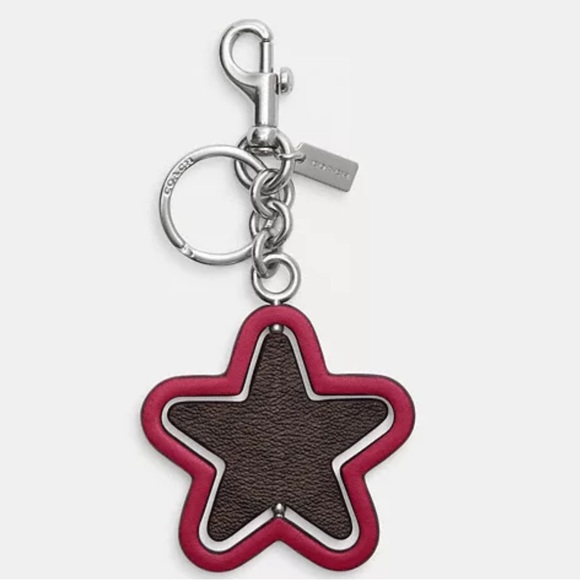 NWT Spinning Star Keychain Fob Bag Charm In Signature Canvas - Picture 1 of 4